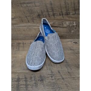 Blu Kicks Playing Hookie Stripe Slip-On Sneakers Women's Size 9 Casual Summer